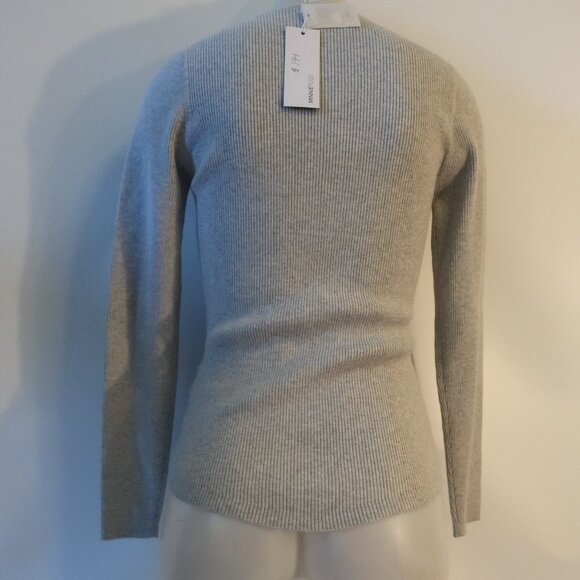 NWT Womens Minnie Rose Gray Ribbed Sweater Sz L - Picture 5 of 7